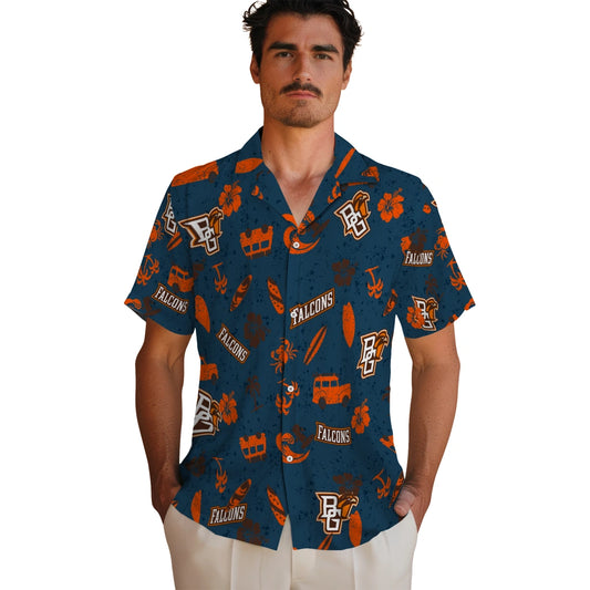 Bowling Green Falcons Hawaiian Shirt - Beach Vibe | Moonbestprint