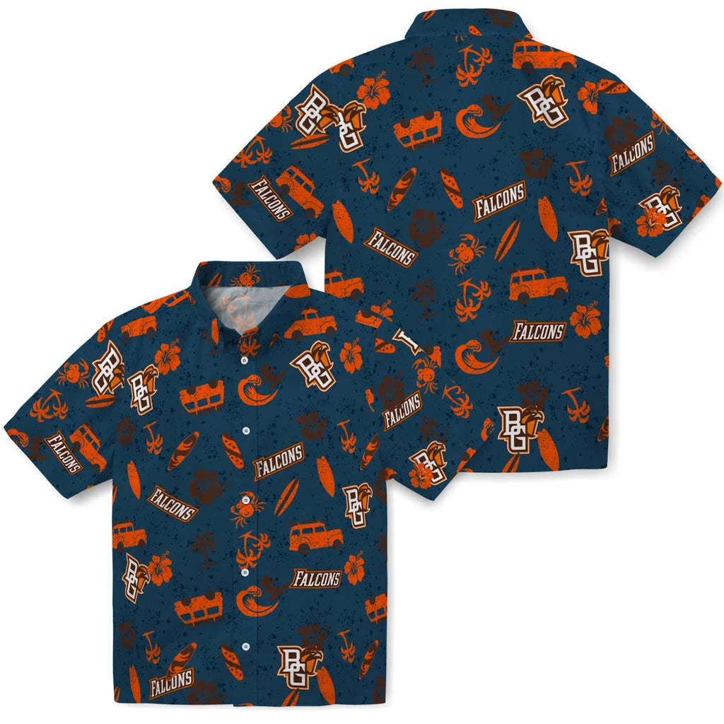 Bowling Green Falcons Hawaiian Shirt - Beach Vibe | Moonbestprint