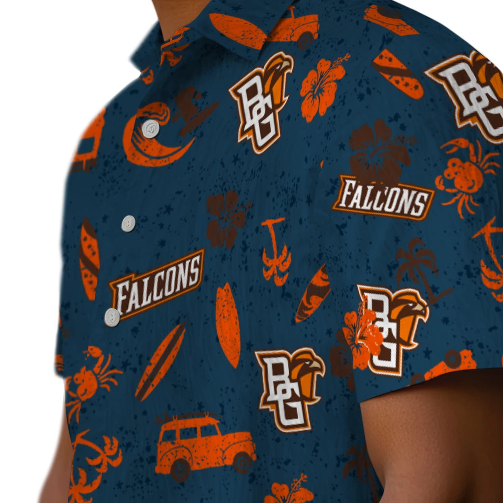 Bowling Green Falcons Hawaiian Shirt - Beach Vibe | Moonbestprint