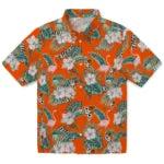 Bowling Green Falcons Hawaiian Shirt - Flamingo and Hibiscus | Moonbestprint