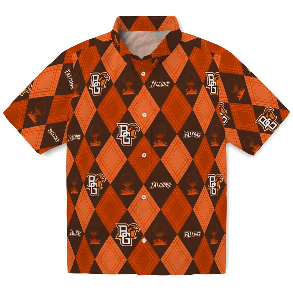 Bowling Green Falcons Hawaiian Shirt - Golfing Plaid | Moonbestprint