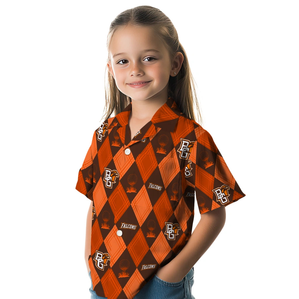 Bowling Green Falcons Hawaiian Shirt - Golfing Plaid | Moonbestprint