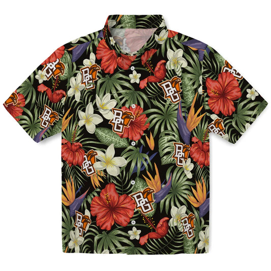 Bowling Green Falcons Hawaiian Shirt - Hawaii Floral Hibiscus | Moonbestprint