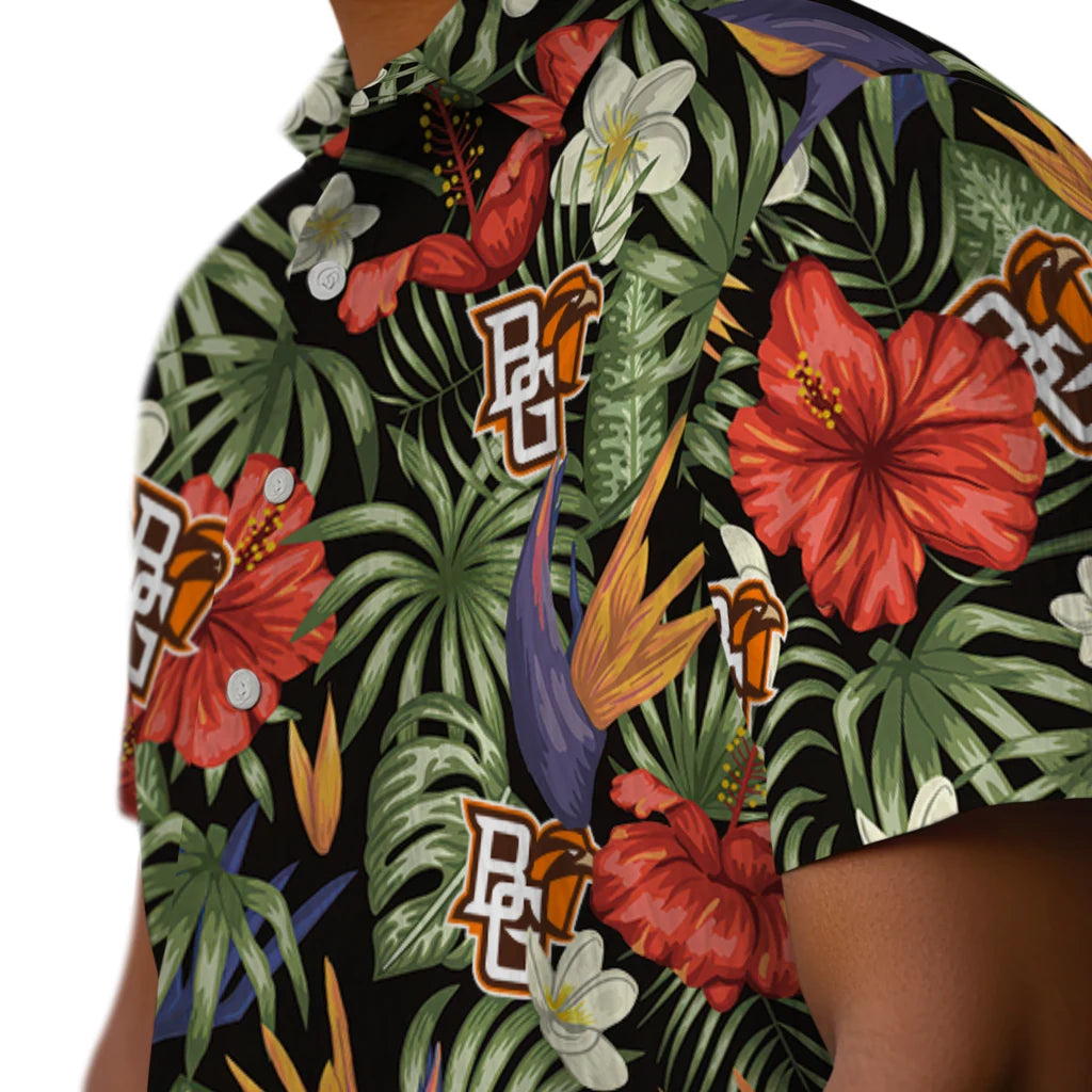 Bowling Green Falcons Hawaiian Shirt - Hawaii Floral Hibiscus | Moonbestprint