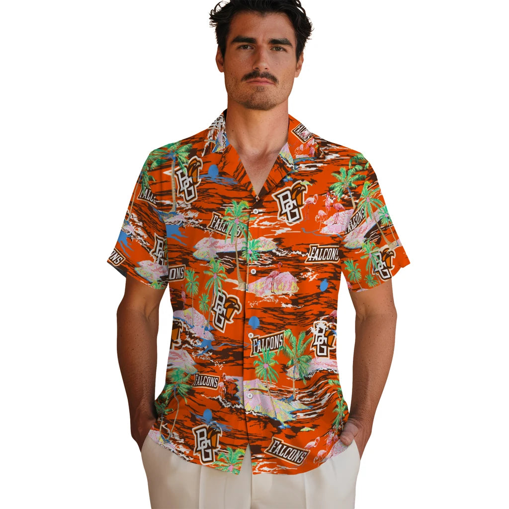 Bowling Green Falcons Hawaiian Shirt - Hawaii Island | Moonbestprint
