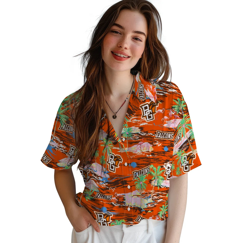 Bowling Green Falcons Hawaiian Shirt - Hawaii Island | Moonbestprint