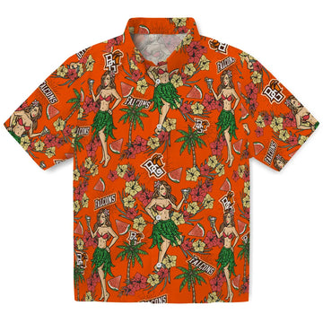 Bowling Green Falcons Hawaiian Shirt - Hawaiian Girls Design | Moonbestprint