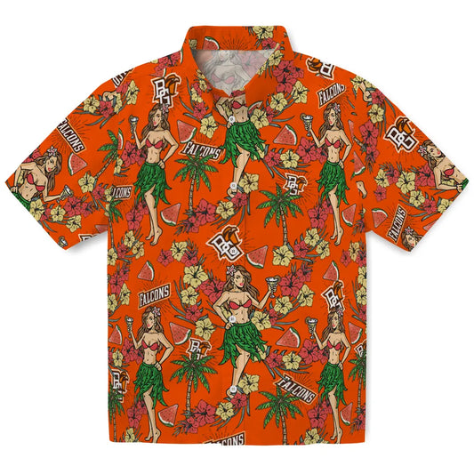 Bowling Green Falcons Hawaiian Shirt - Hawaiian Girls Design | Moonbestprint