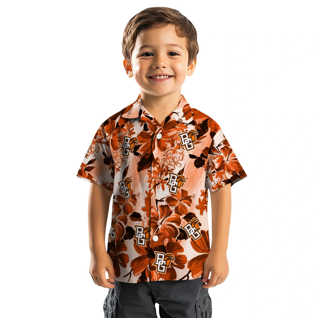 Bowling Green Falcons Hawaiian Shirt - Hibiscus Arrangement | Moonbestprint