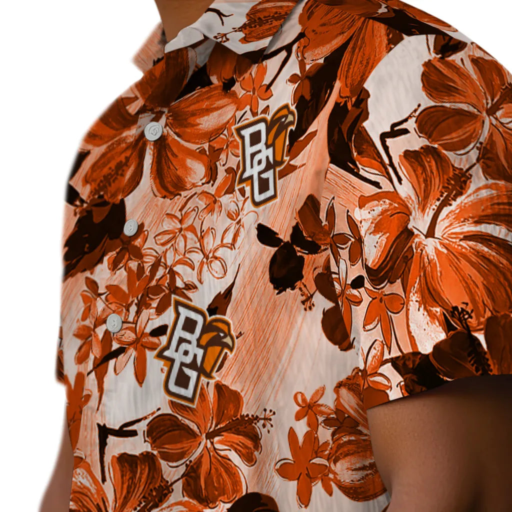 Bowling Green Falcons Hawaiian Shirt - Hibiscus Arrangement | Moonbestprint