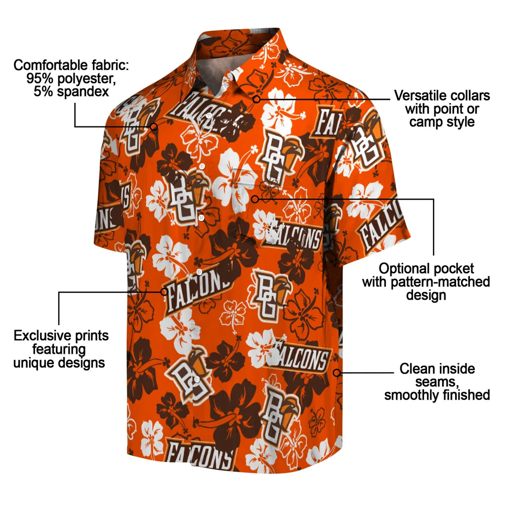 Bowling Green Falcons Hibiscus Bloom Hawaiian Shirt – Moonbestprint