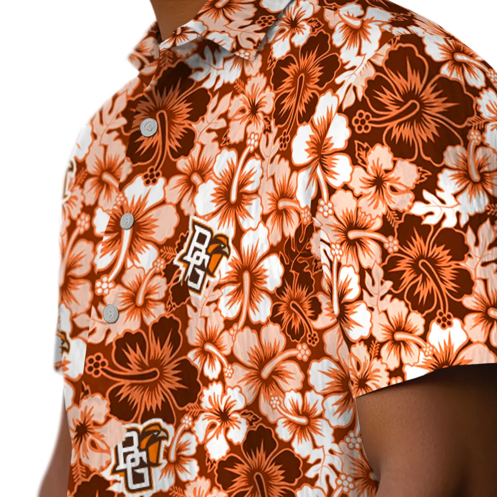 Bowling Green Falcons Hawaiian Shirt - Hibiscus Blooms | Moonbestprint