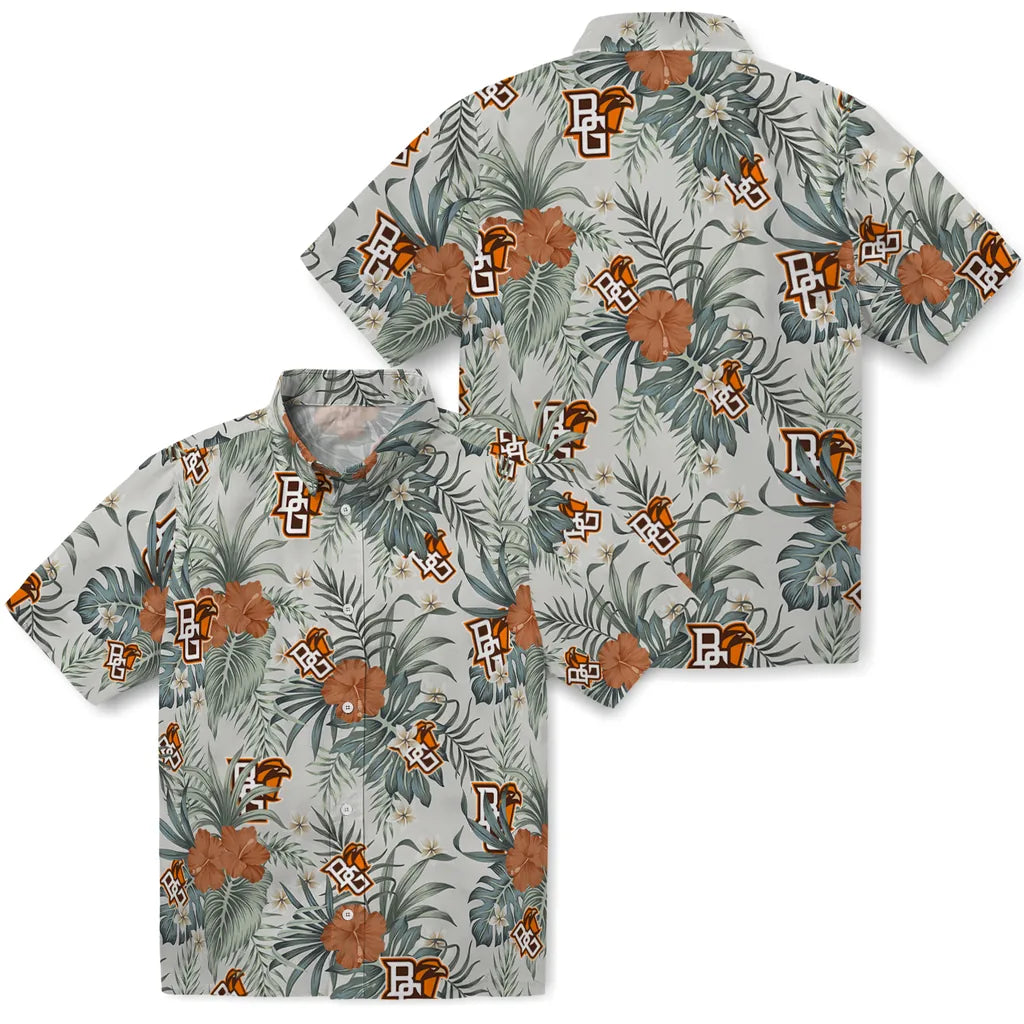 Bowling Green Falcons Hawaiian Shirt - Hibiscus Designs | Moonbestprint