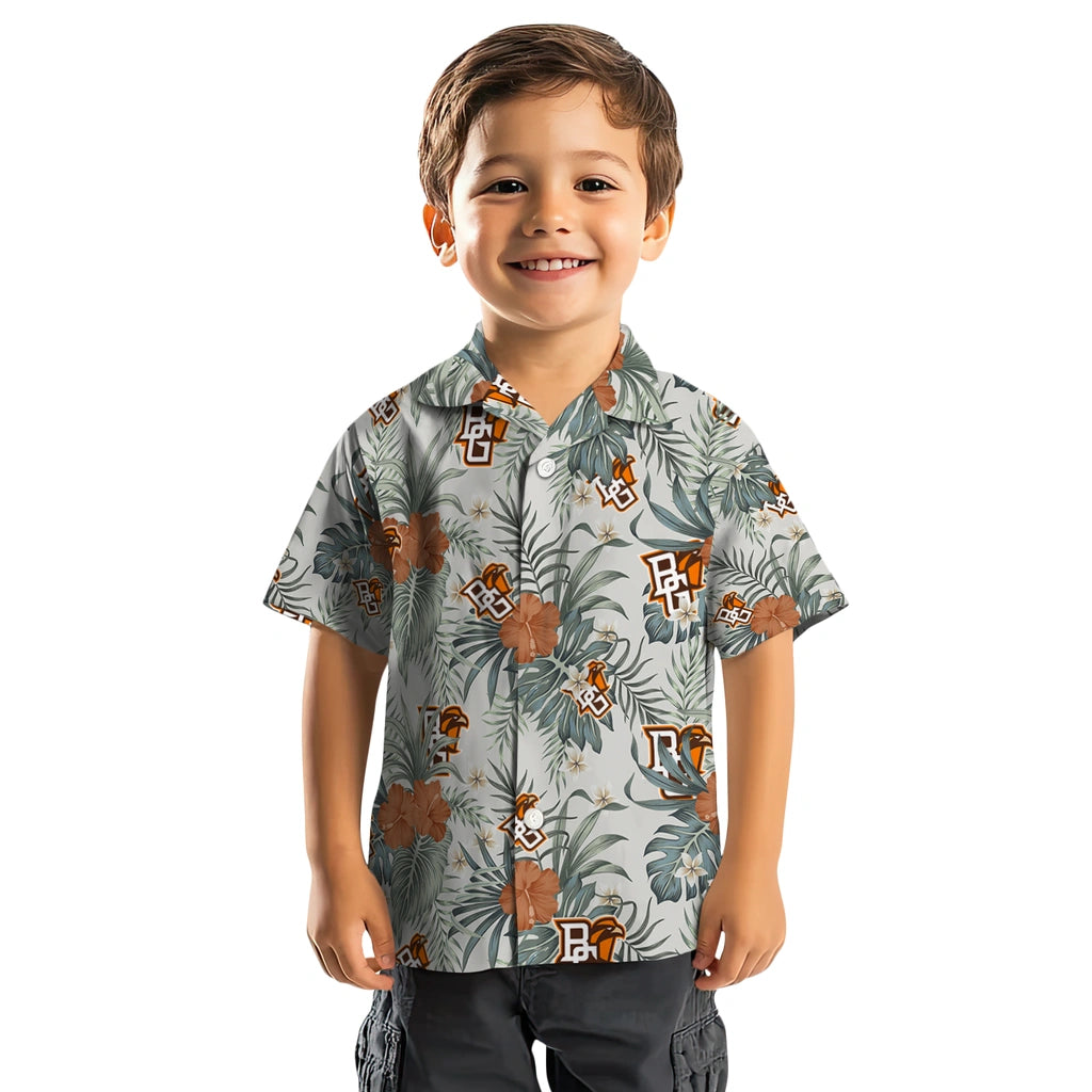Bowling Green Falcons Hawaiian Shirt - Hibiscus Designs | Moonbestprint