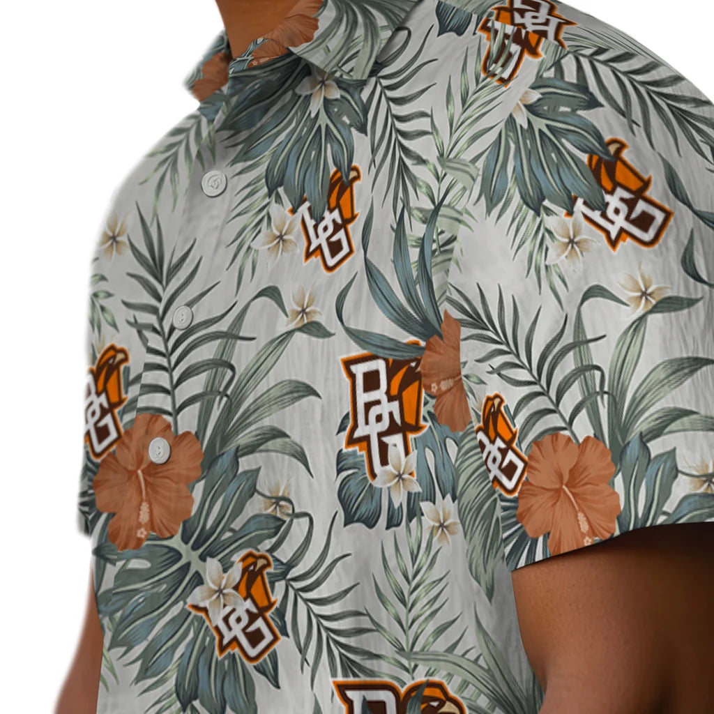 Bowling Green Falcons Hawaiian Shirt - Hibiscus Designs | Moonbestprint