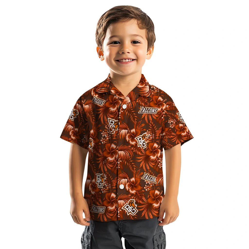 Bowling Green Falcons Hawaiian Shirt - Hibiscus Exotic | Moonbestprint