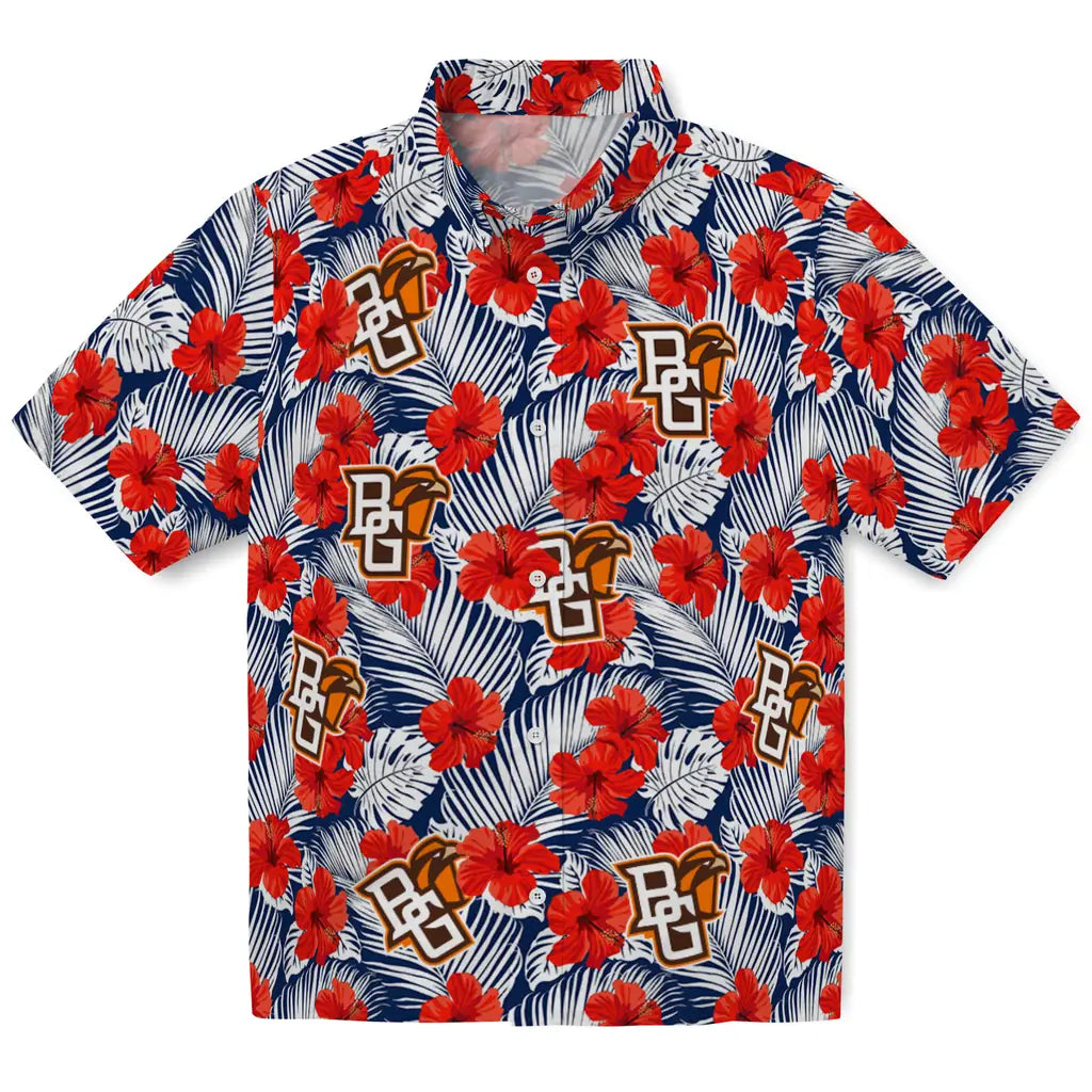 Bowling Green Falcons Hawaiian Shirt - Hibiscus Fiesta | Moonbestprint