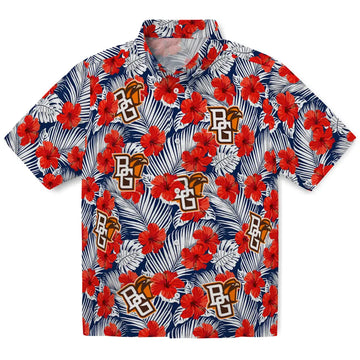 Bowling Green Falcons Hawaiian Shirt - Hibiscus Fiesta | Moonbestprint