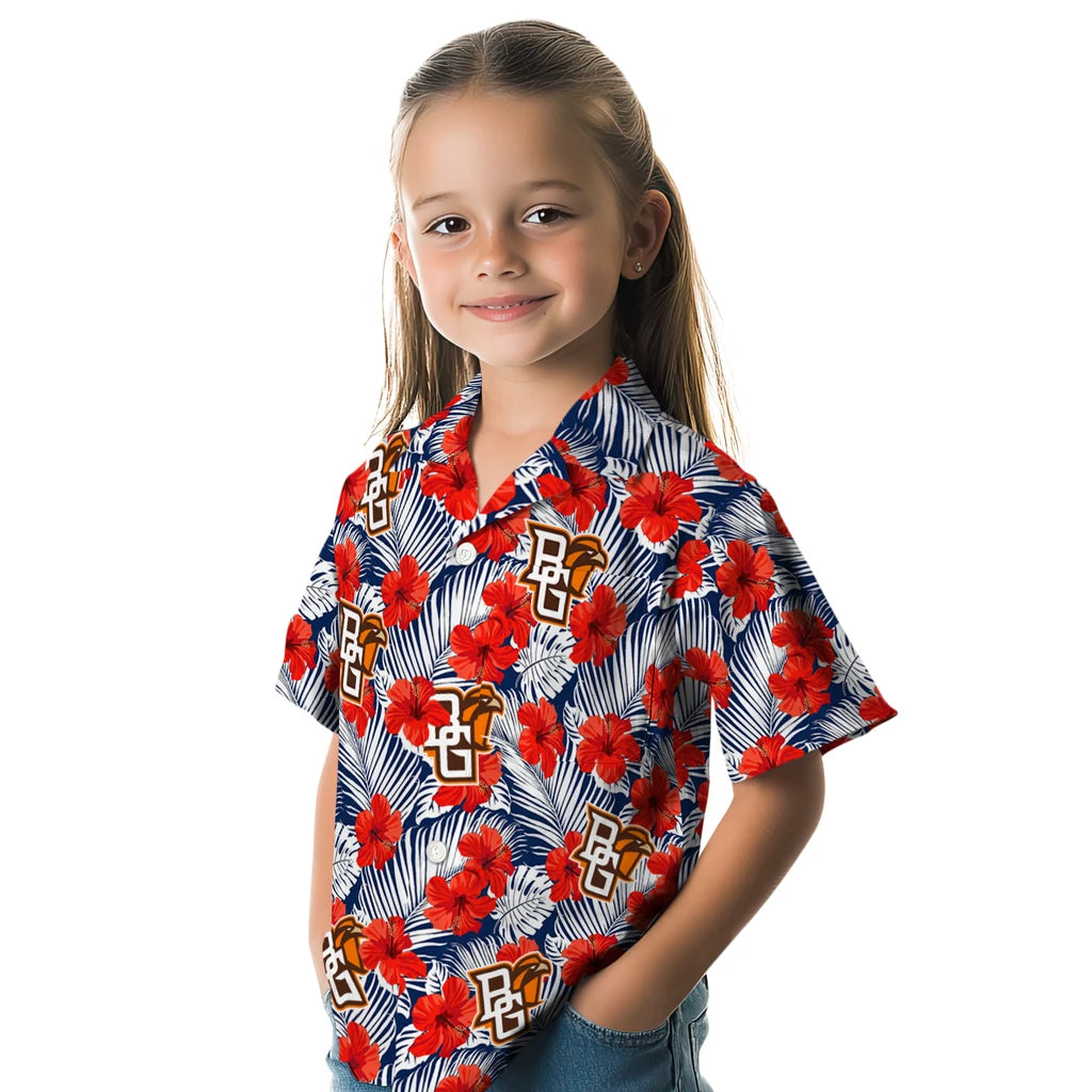Bowling Green Falcons Hawaiian Shirt - Hibiscus Fiesta | Moonbestprint