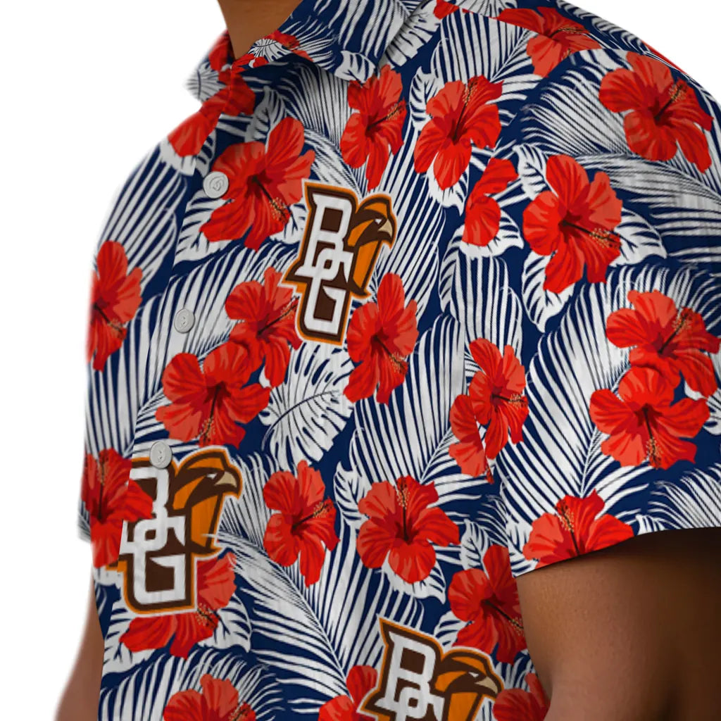 Bowling Green Falcons Hawaiian Shirt - Hibiscus Fiesta | Moonbestprint