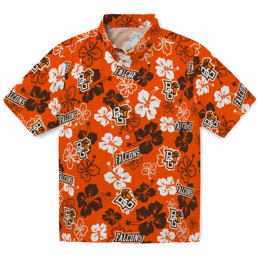 Bowling Green Falcons Hawaiian Shirt - Hibiscus Flower Design | Moonbestprint