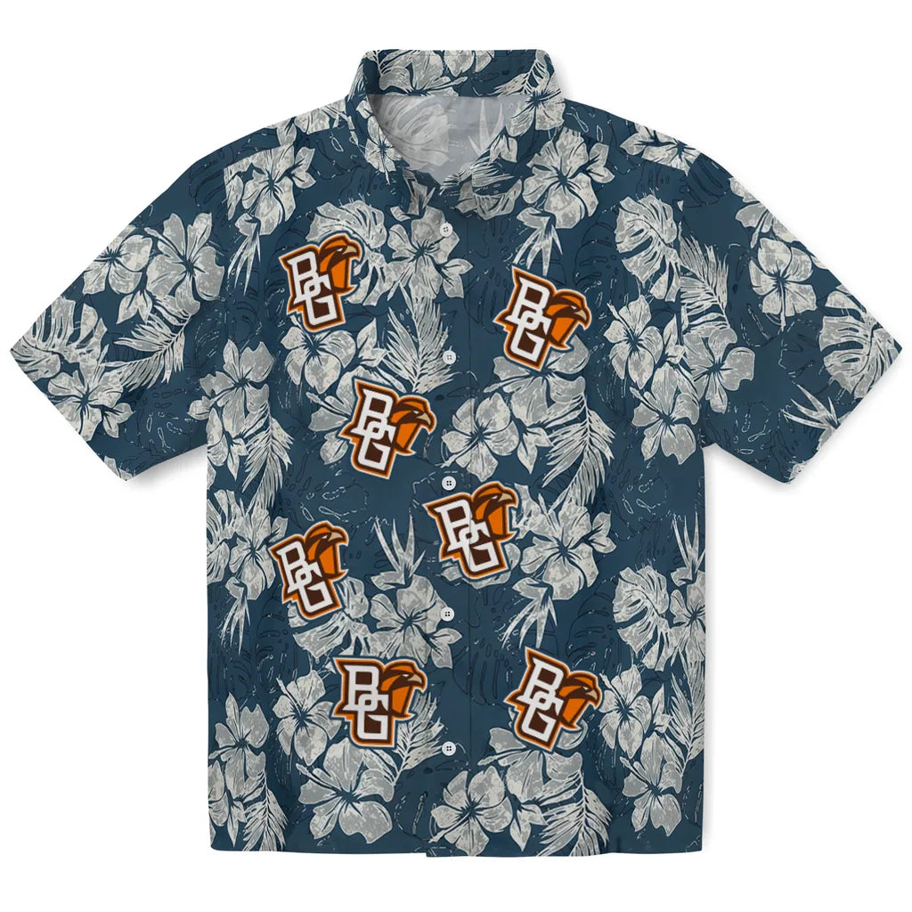 Bowling Green Falcons Hawaiian Shirt - Hibiscus Flowers | Moonbestprint