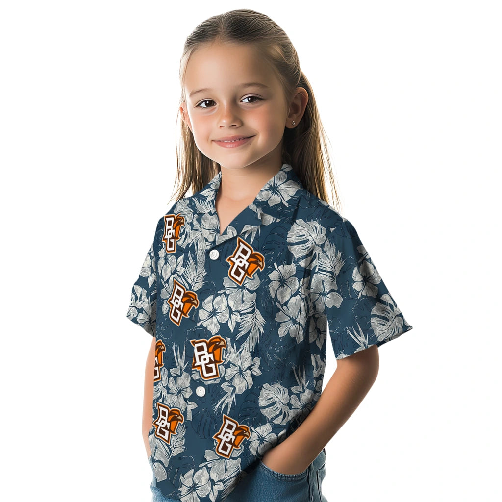 Bowling Green Falcons Hawaiian Shirt - Hibiscus Flowers | Moonbestprint