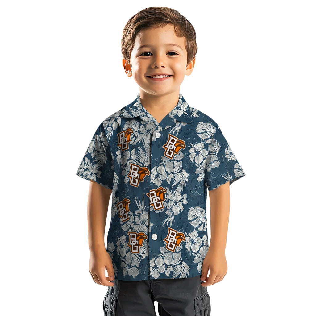 Bowling Green Falcons Hawaiian Shirt - Hibiscus Flowers | Moonbestprint