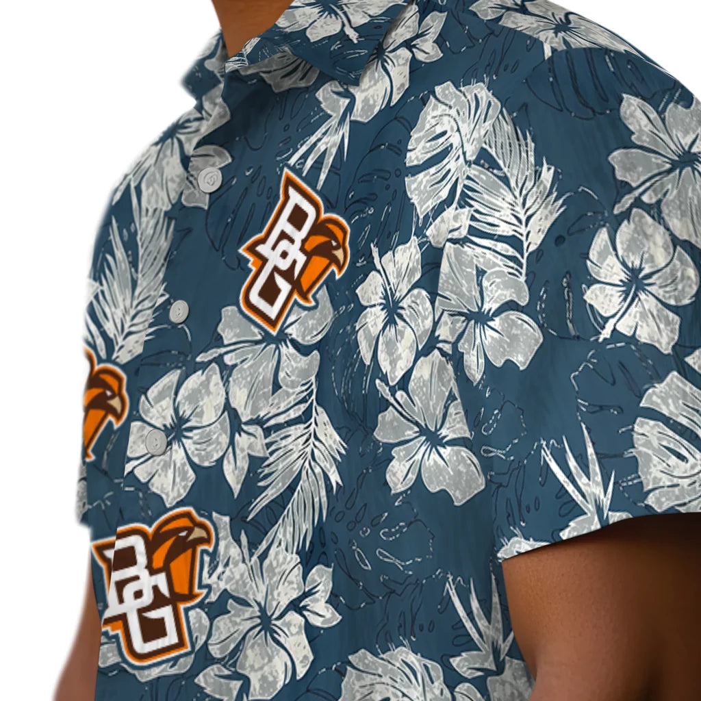 Bowling Green Falcons Hawaiian Shirt - Hibiscus Flowers | Moonbestprint
