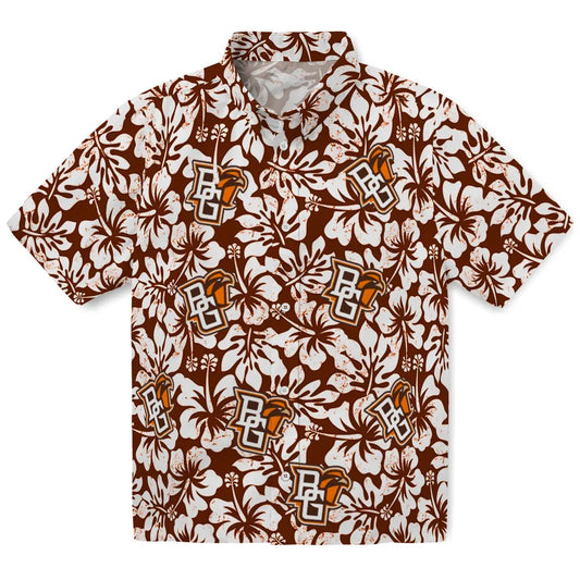 Bowling Green Falcons Hawaiian Shirt - Hibiscus Motif | Moonbestprint
