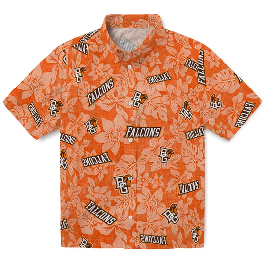 Bowling Green Falcons Hawaiian Shirt - Hibiscus Oasis | Moonbestprint