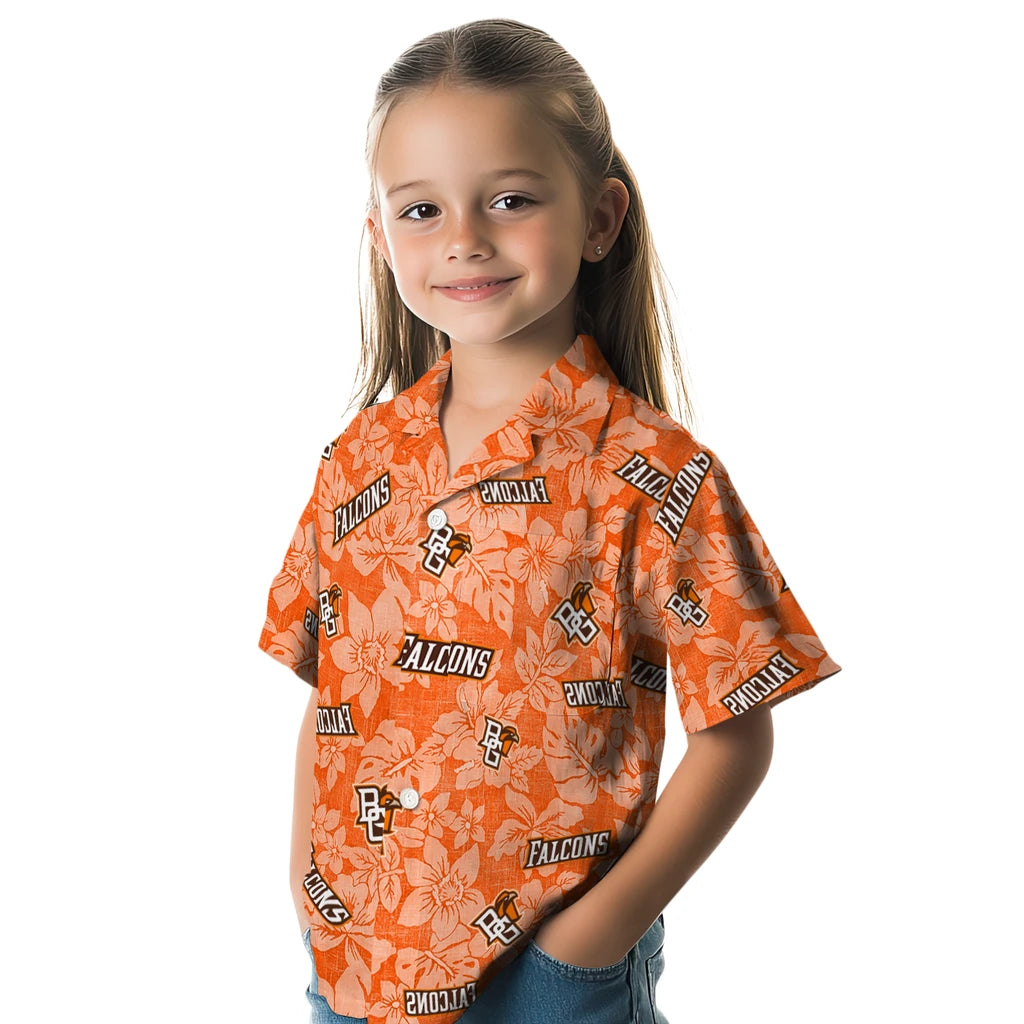Bowling Green Falcons Hawaiian Shirt - Hibiscus Oasis | Moonbestprint