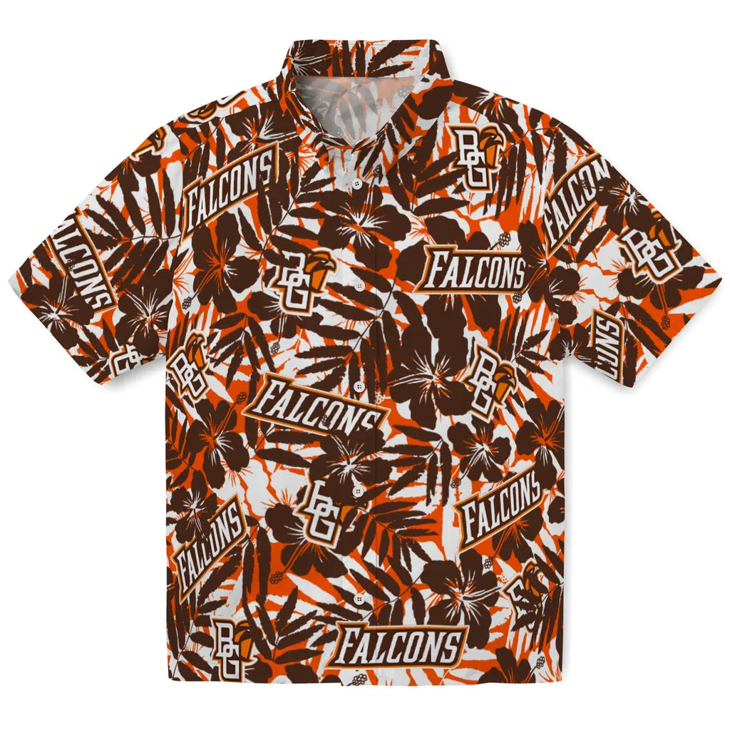 Bowling Green Falcons Hawaiian Shirt - Hibiscus Overlay | Moonbestprint