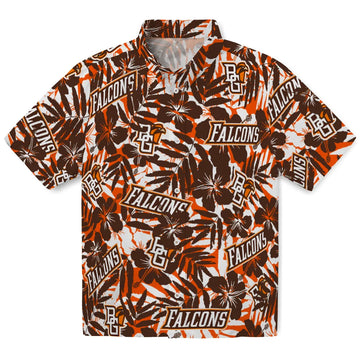 Bowling Green Falcons Hawaiian Shirt - Hibiscus Overlay | Moonbestprint