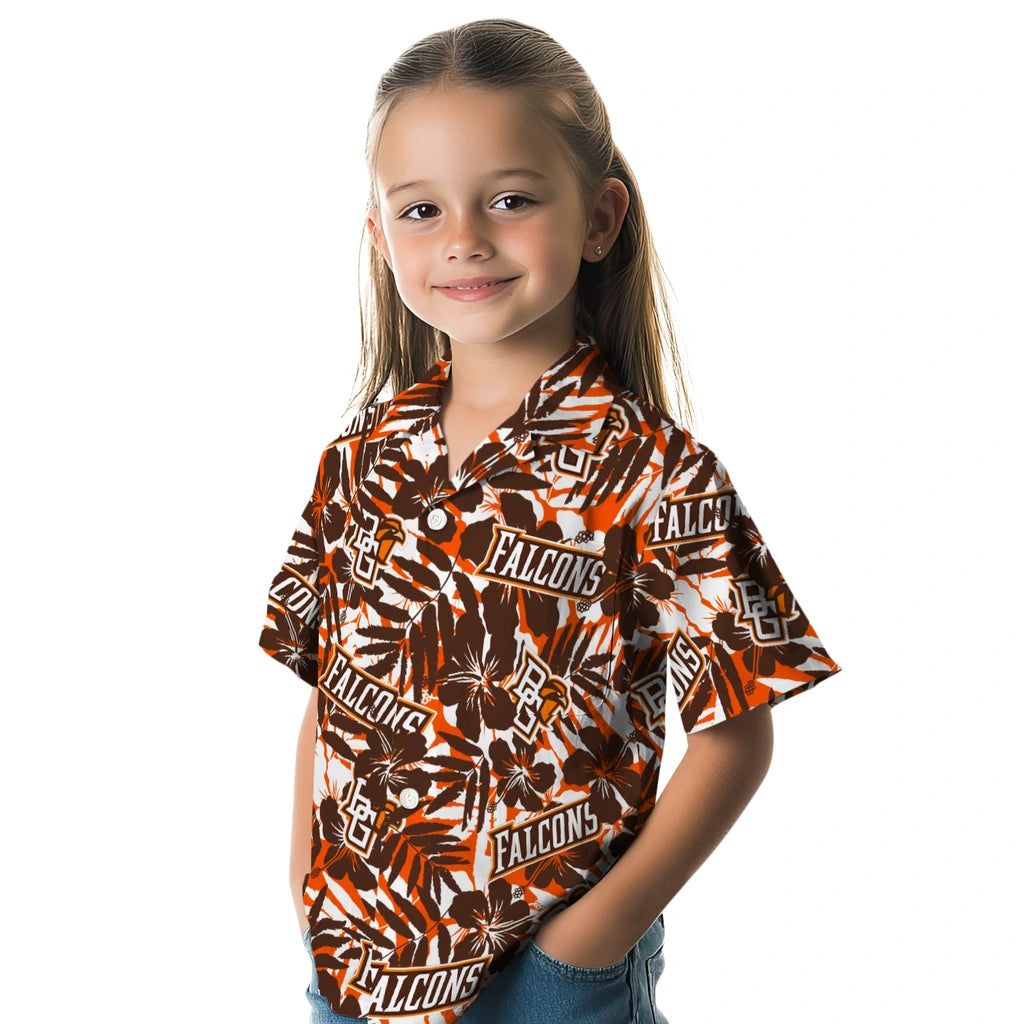Bowling Green Falcons Hawaiian Shirt - Hibiscus Overlay | Moonbestprint