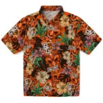 Bowling Green Falcons Hawaiian Shirt - Hibiscus Tiki Jungle | Moonbestprint
