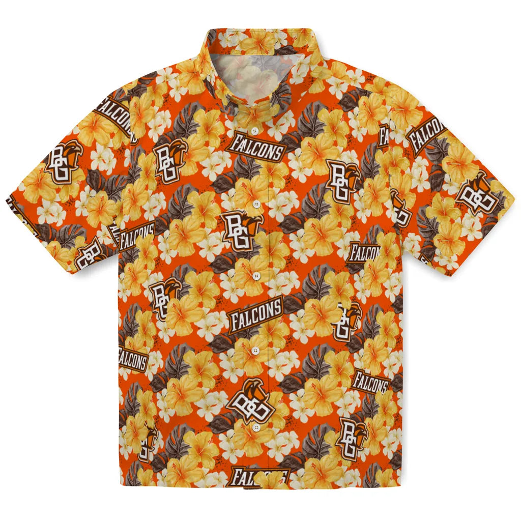 Bowling Green Falcons Hawaiian Shirt - Hibiscus Tropics | Moonbestprint