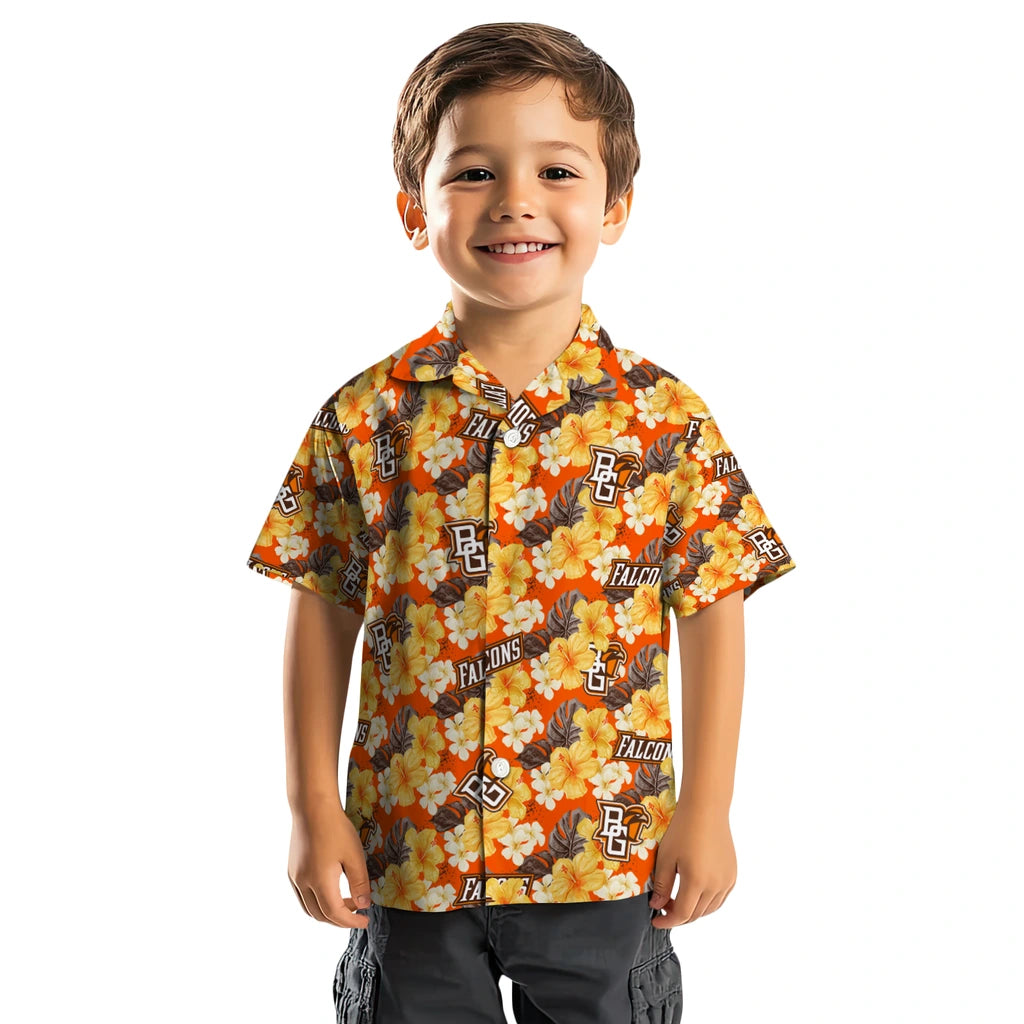 Bowling Green Falcons Hawaiian Shirt - Hibiscus Tropics | Moonbestprint