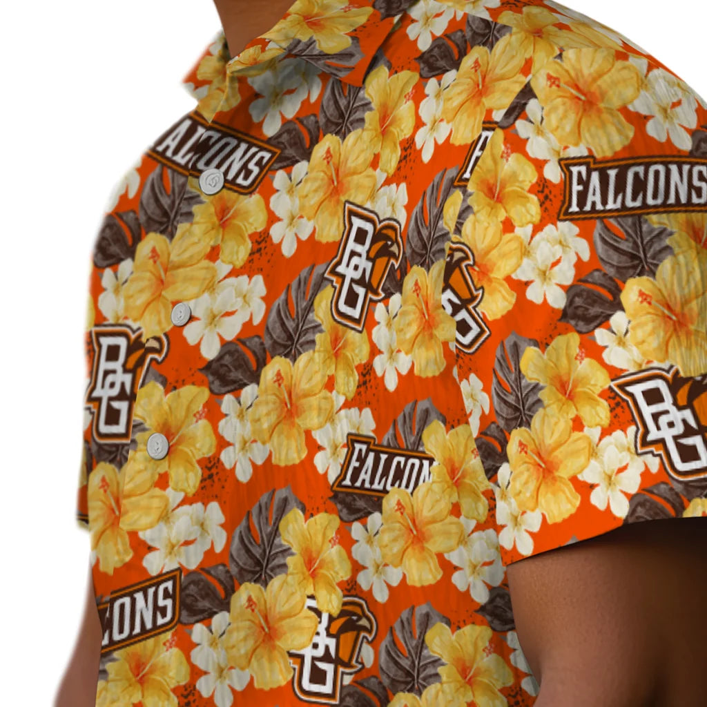 Bowling Green Falcons Hawaiian Shirt - Hibiscus Tropics | Moonbestprint