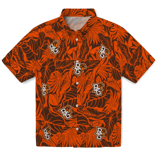 Bowling Green Falcons Hawaiian Shirt - Monstera Layer | Moonbestprint
