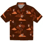 Bowling Green Falcons Hawaiian Shirt - Palm And Clouds | Moonbestprint