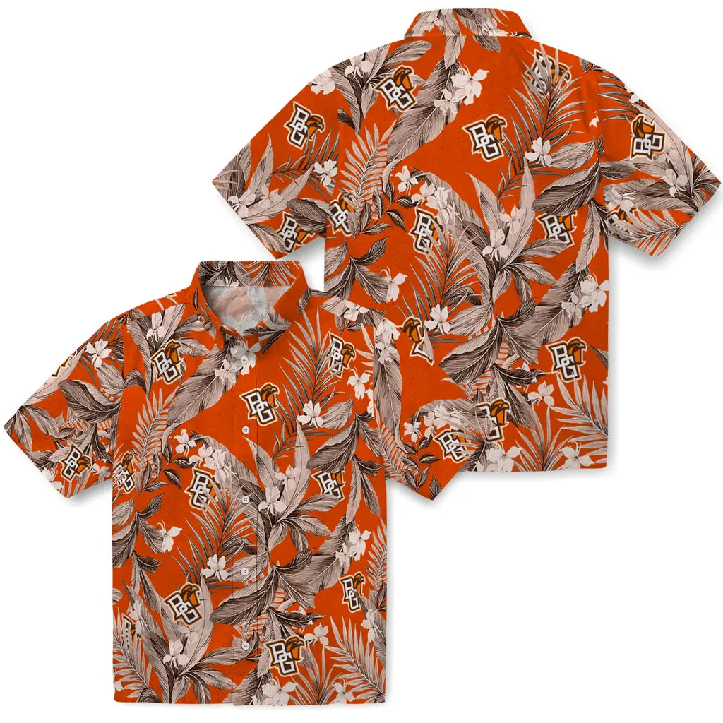 Bowling Green Falcons Hawaiian Shirt - Palm Leaves | Moonbestprint