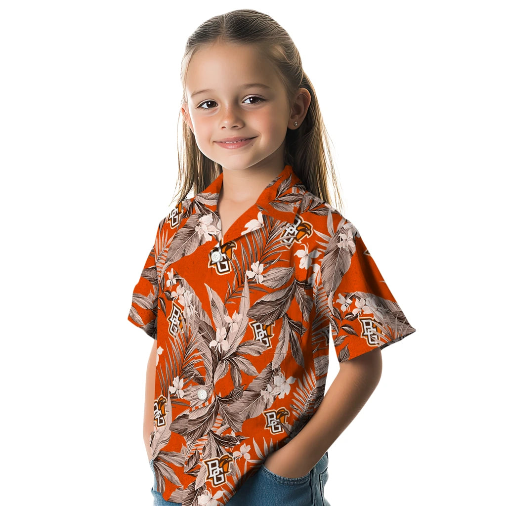 Bowling Green Falcons Hawaiian Shirt - Palm Leaves | Moonbestprint