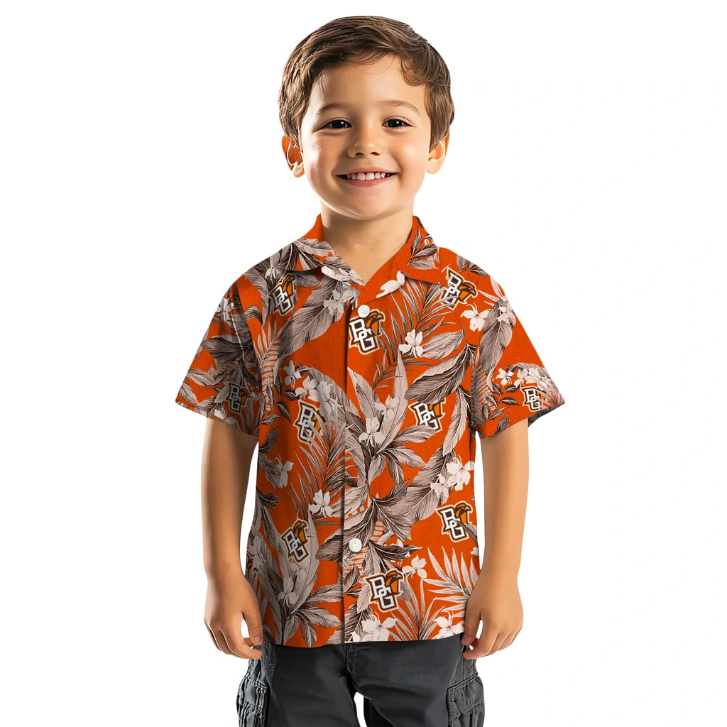 Bowling Green Falcons Hawaiian Shirt - Palm Leaves | Moonbestprint