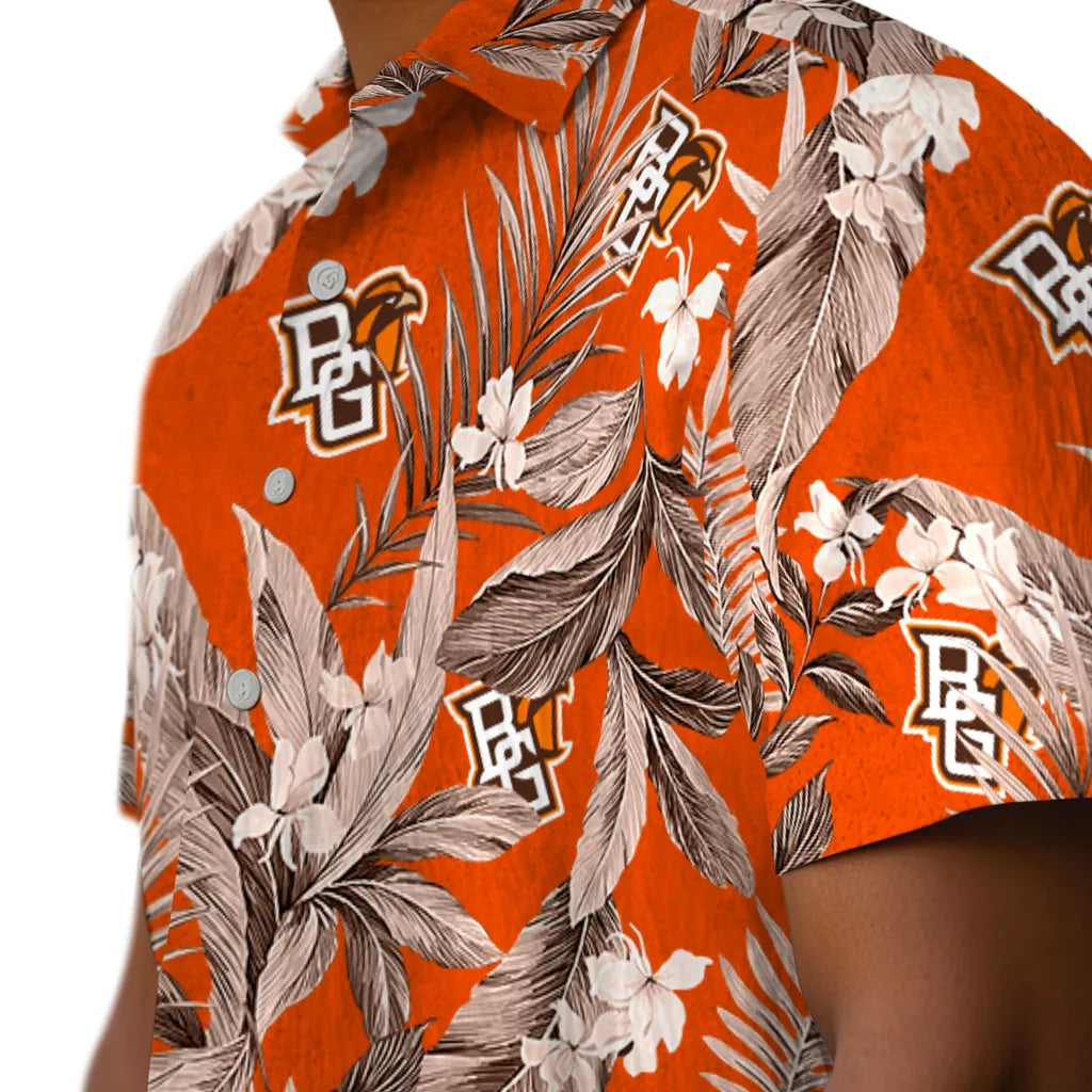 Bowling Green Falcons Hawaiian Shirt - Palm Leaves | Moonbestprint