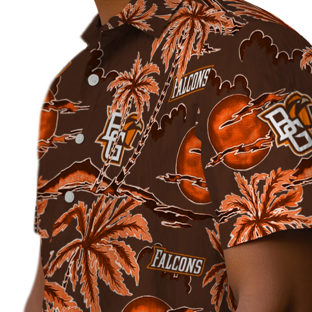 Bowling Green Falcons Hawaiian Shirt - Palm Sunset | Moonbestprint