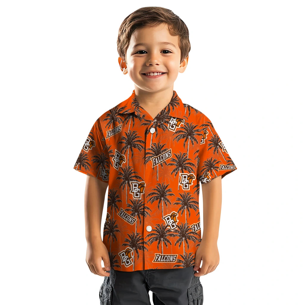 Bowling Green Falcons Hawaiian Shirt - Palm Tree Motif | Moonbestprint