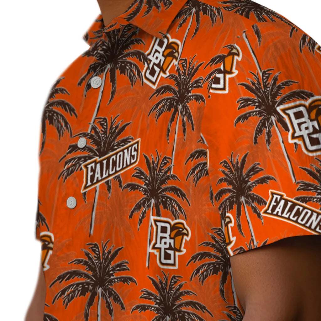 Bowling Green Falcons Hawaiian Shirt - Palm Tree Motif | Moonbestprint