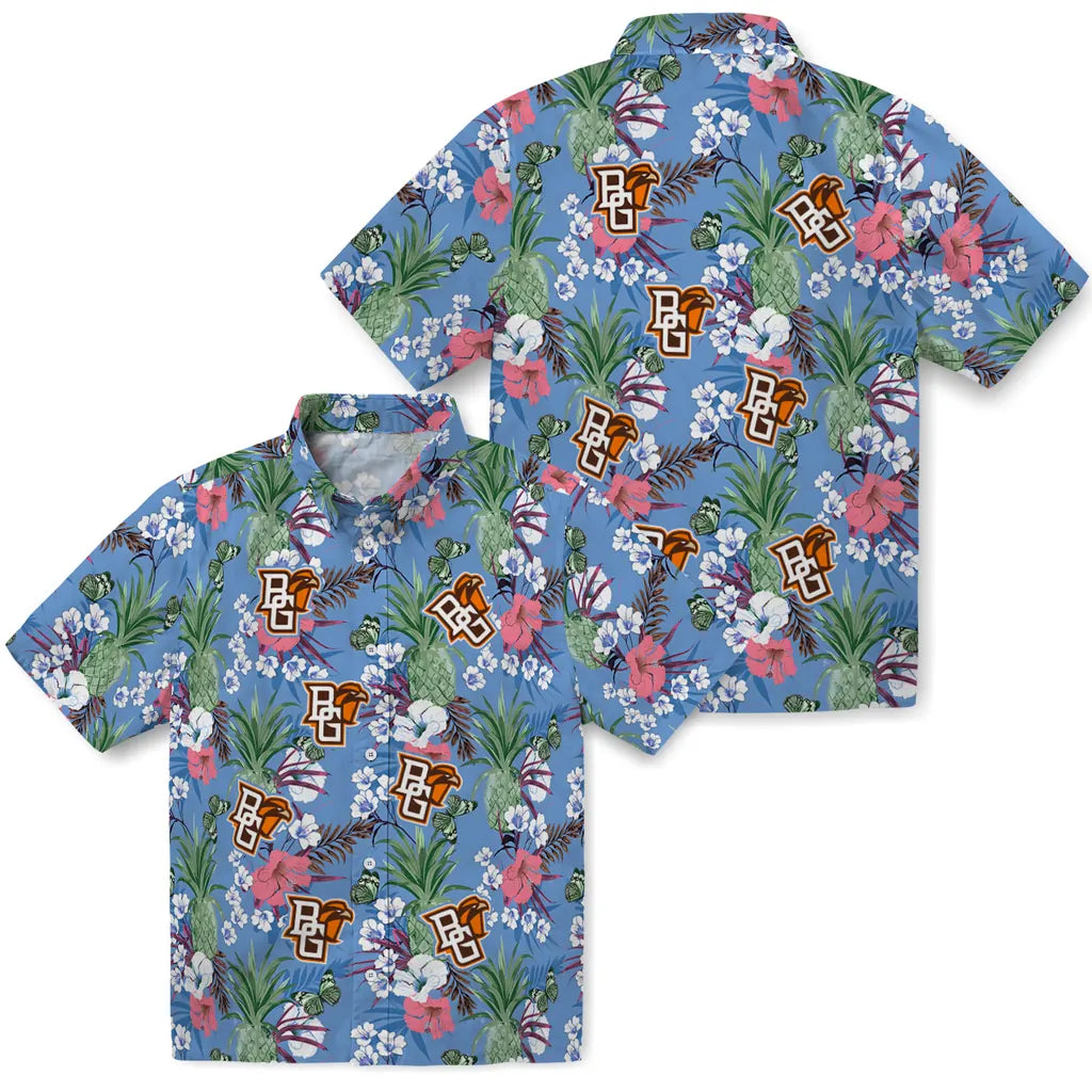 Bowling Green Falcons Hawaiian Shirt - Pineapple Bouquet | Moonbestprint