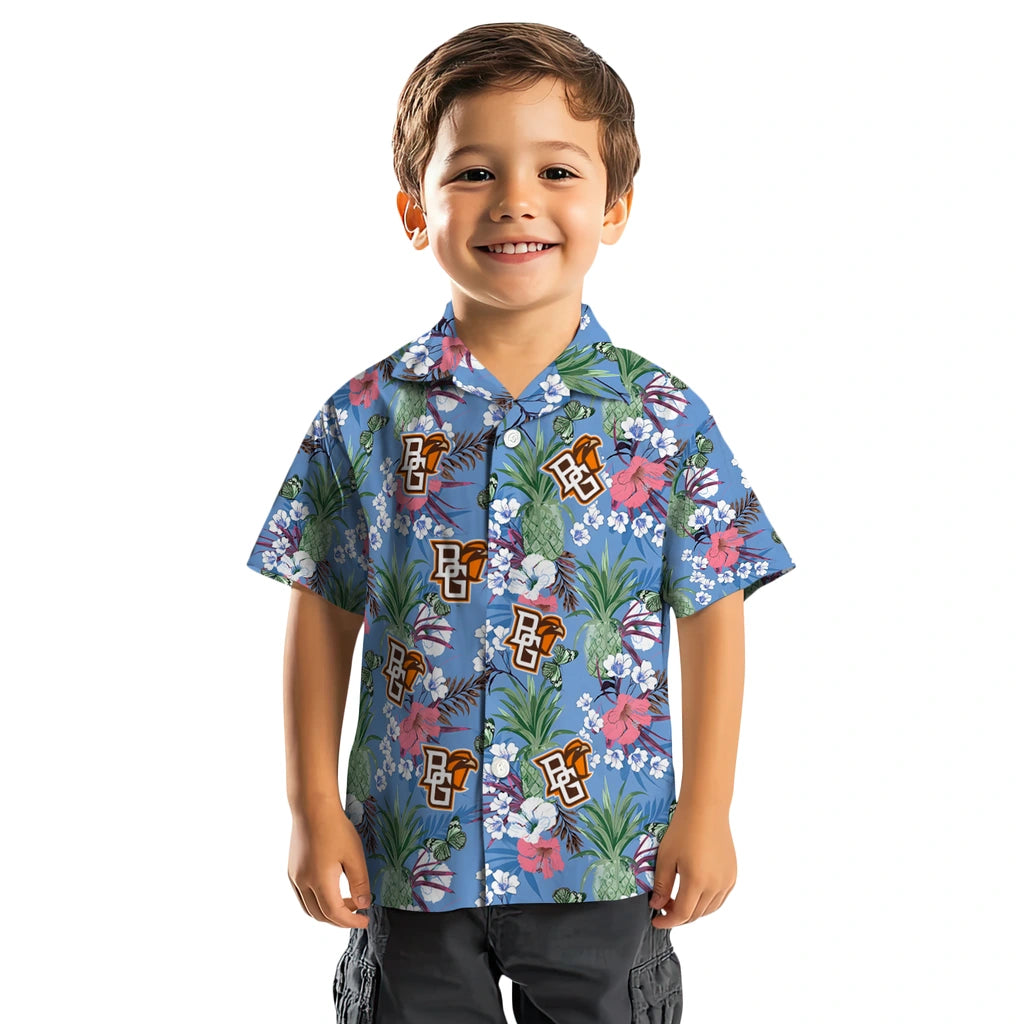 Bowling Green Falcons Hawaiian Shirt - Pineapple Bouquet | Moonbestprint
